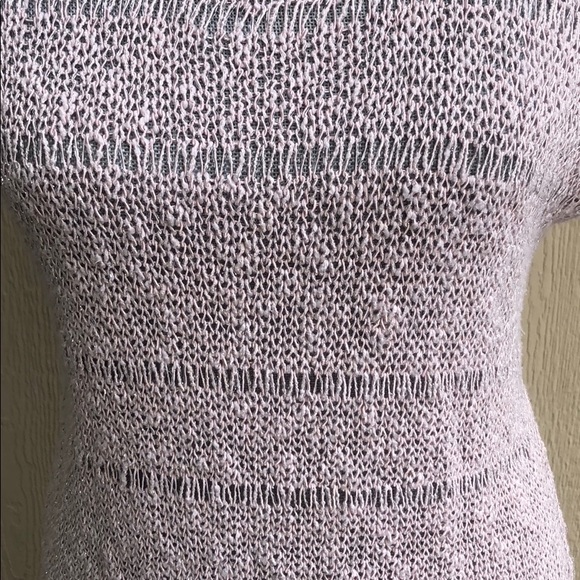 Knit Tunic , cap sleeve light pink SZ M Cupio - Picture 2 of 5